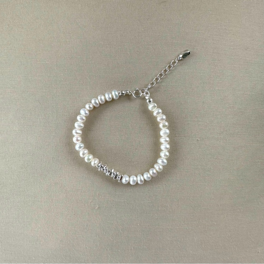 NWT!!! 925 Sterling Silver,18k gold plated, natural pearls, bracelet, jewelry